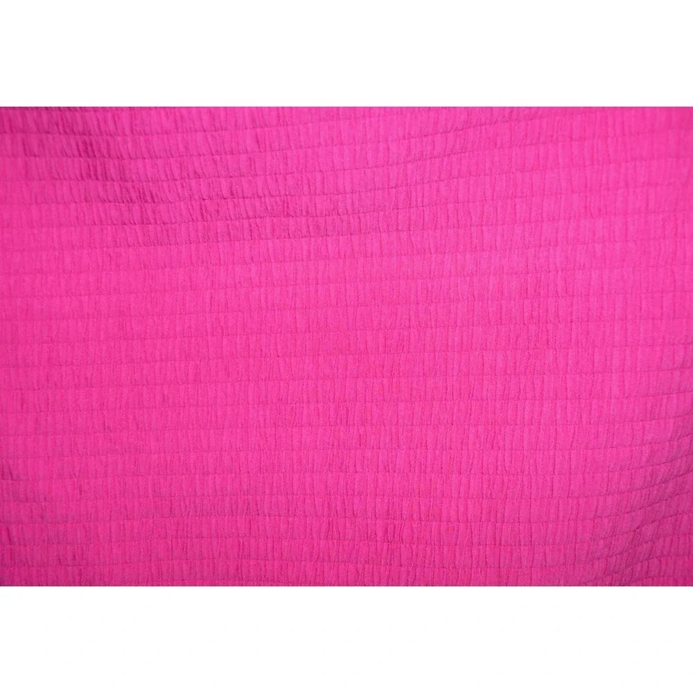 DKNY Women's Textured One-Piece Piece Strapless Swimsuit in Wildberry Pink XL - Picture 5 of 7